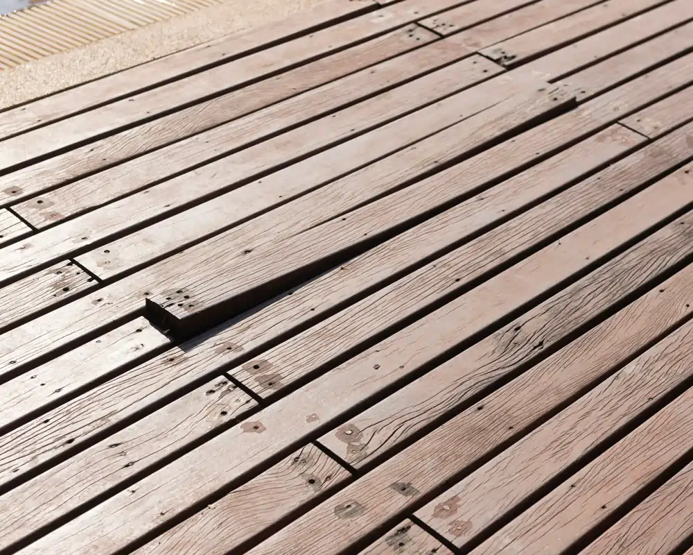 Deck boards in need of repair