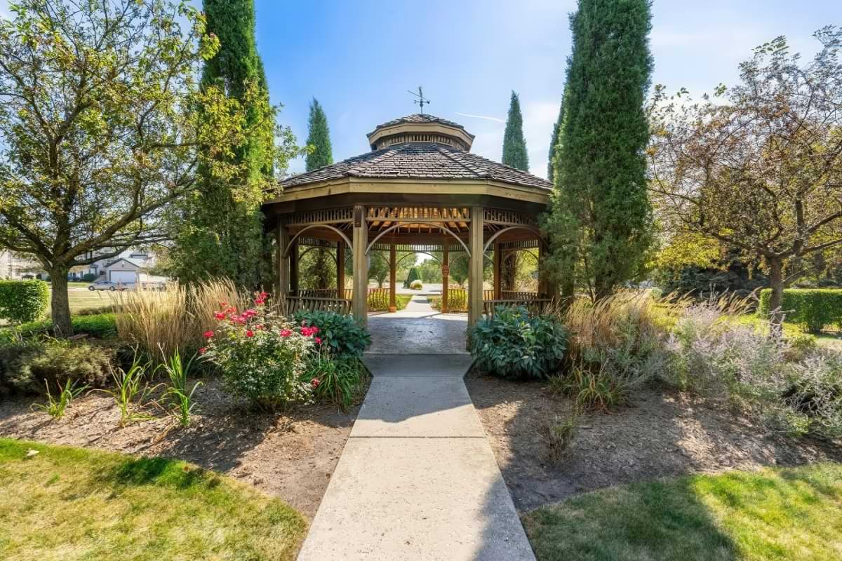 Closeup of the community gazebo