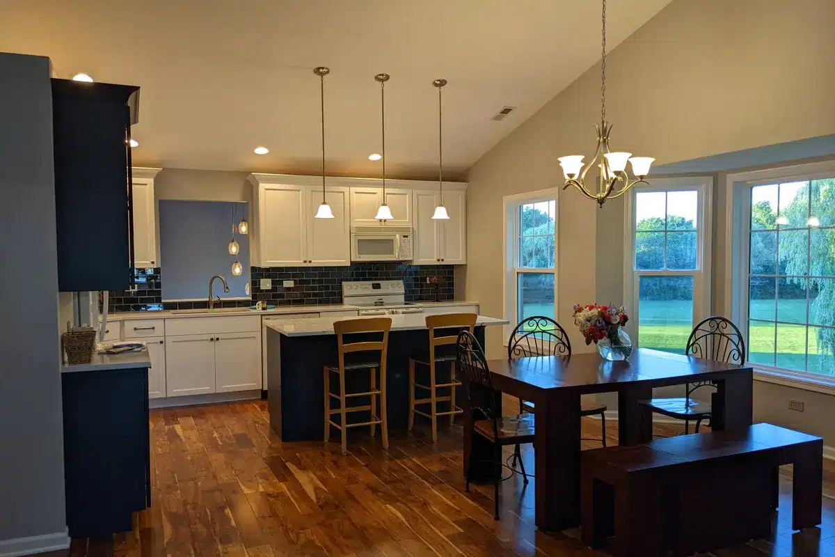 Oakwood Model - Kitchen view from living room