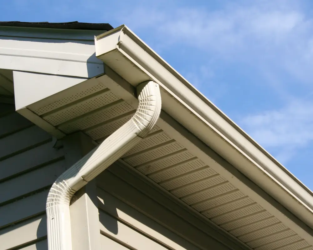 house with gutter and downspout